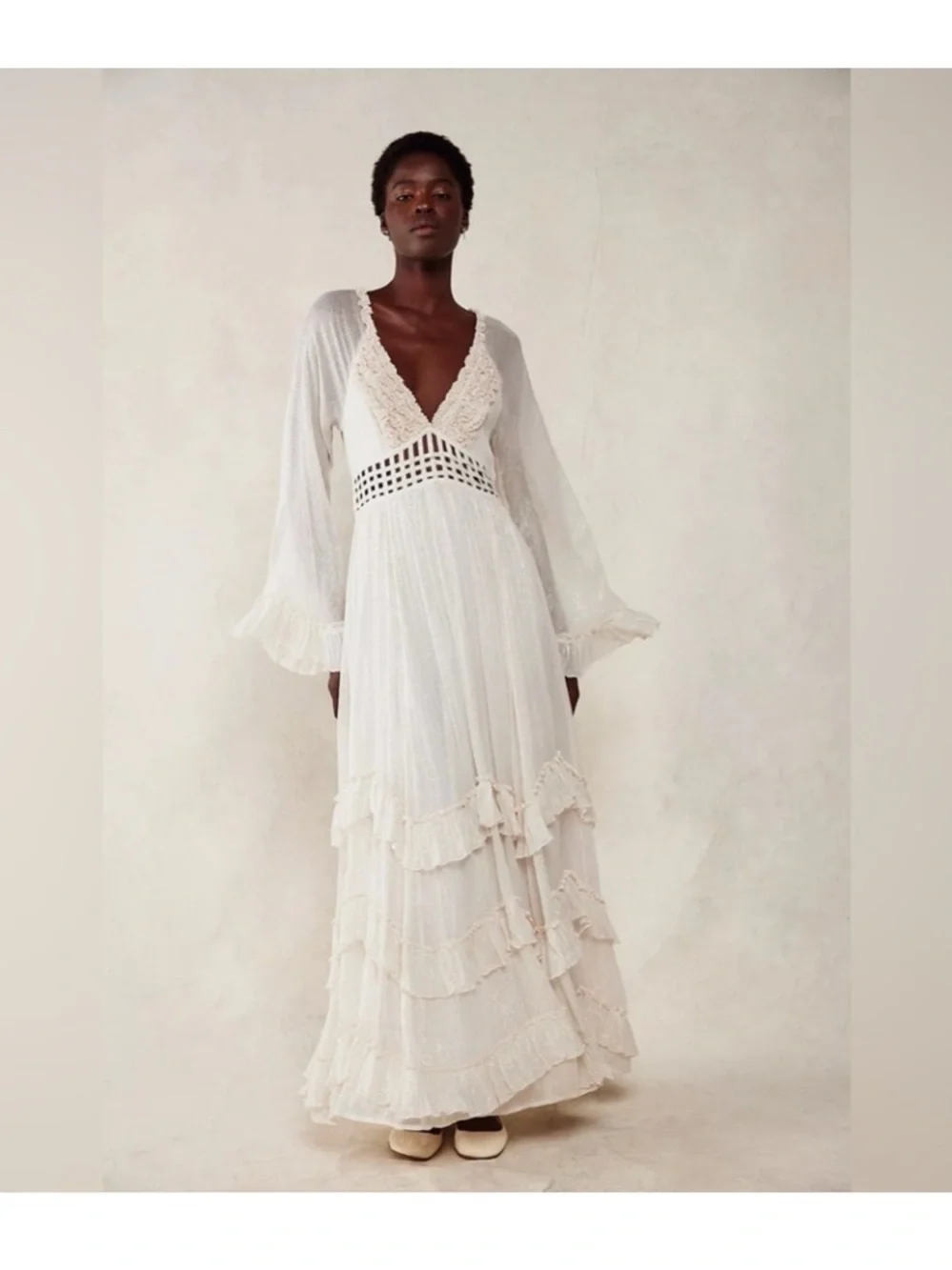 Free People Seraphina Maxi Dress ivory - Picture 2 of 7